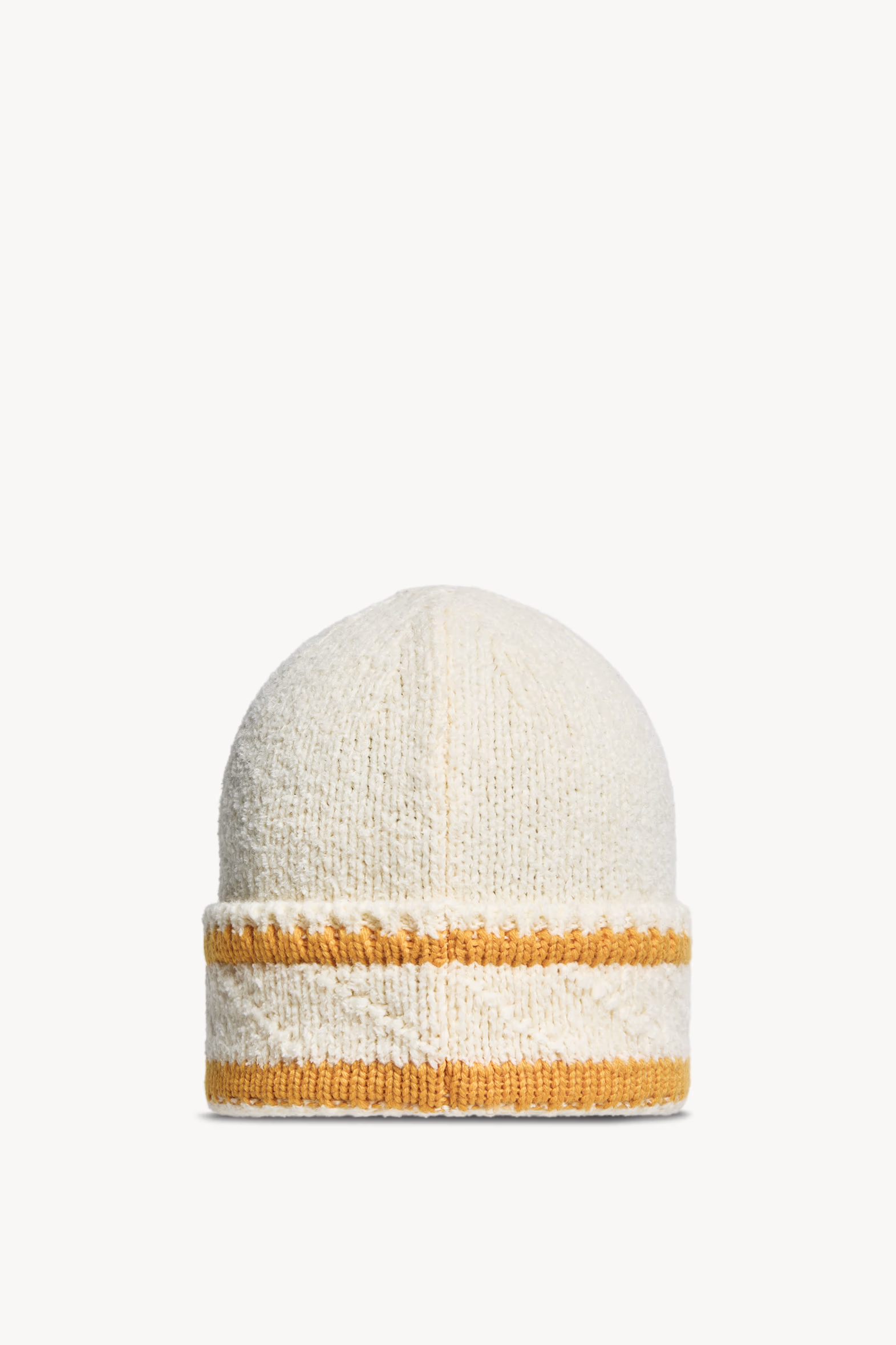 Striped Wool & Cotton Blend Beanie Women White Moncler 4
